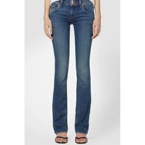 HUDSON Beth Mid-Rise Baby Bootcut Jean Size 31 Women's Distressed Blue Size 12